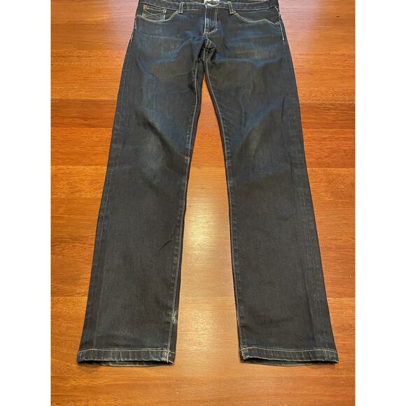 Size 34 Made In USA Lova Design Blue Jeans Denim Button Fly - Picture 2 of 15